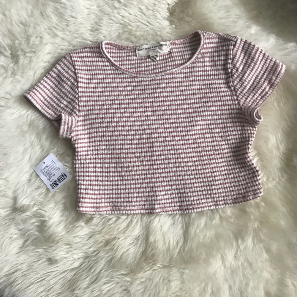 Project social t x urban outfitters striped crop